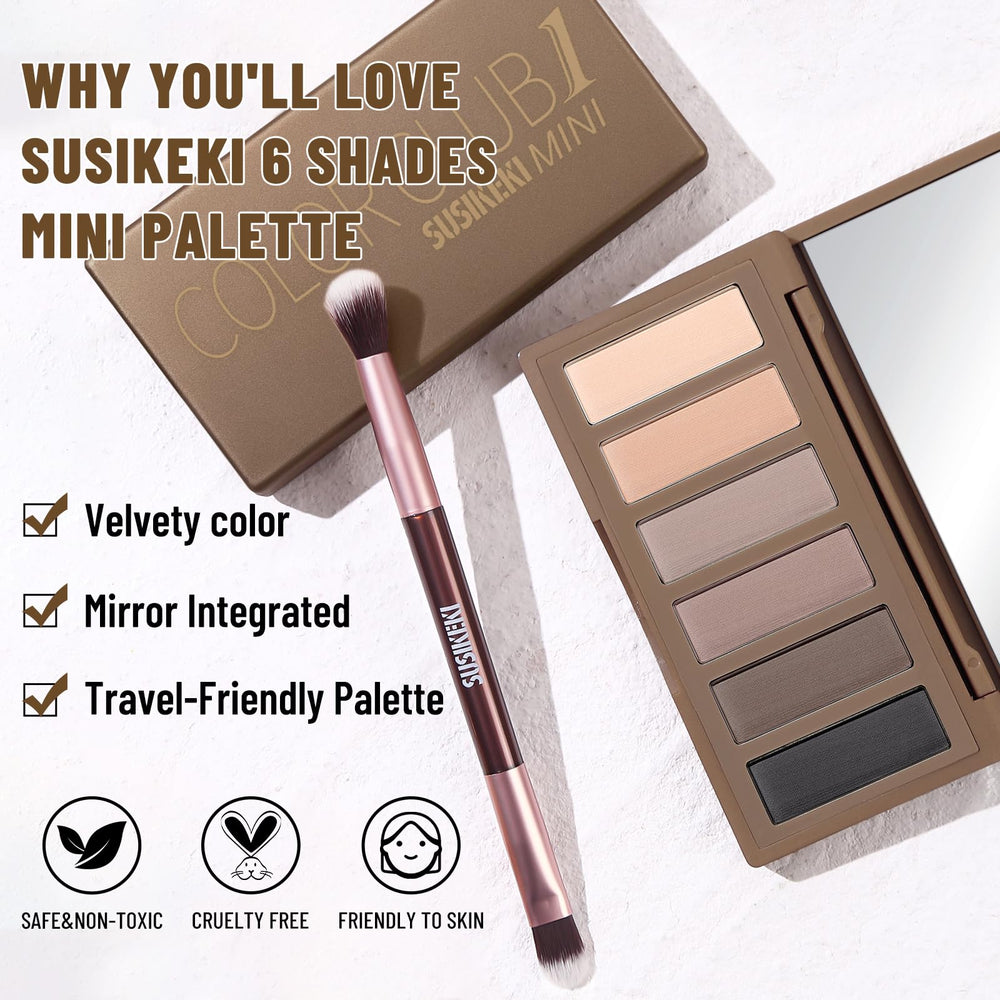 Nuances neutres SUSIKEKI taupe et beige pour le maquillage quotidien.