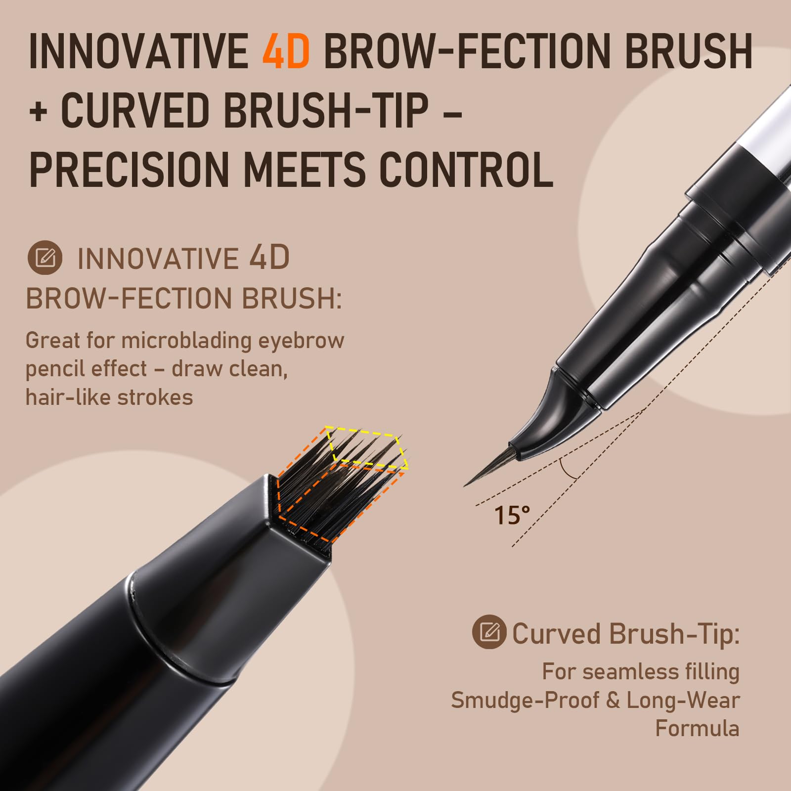 SUSIKEKI Brosse 4D Brow-Fection microblading pour des traits fins réalistes.