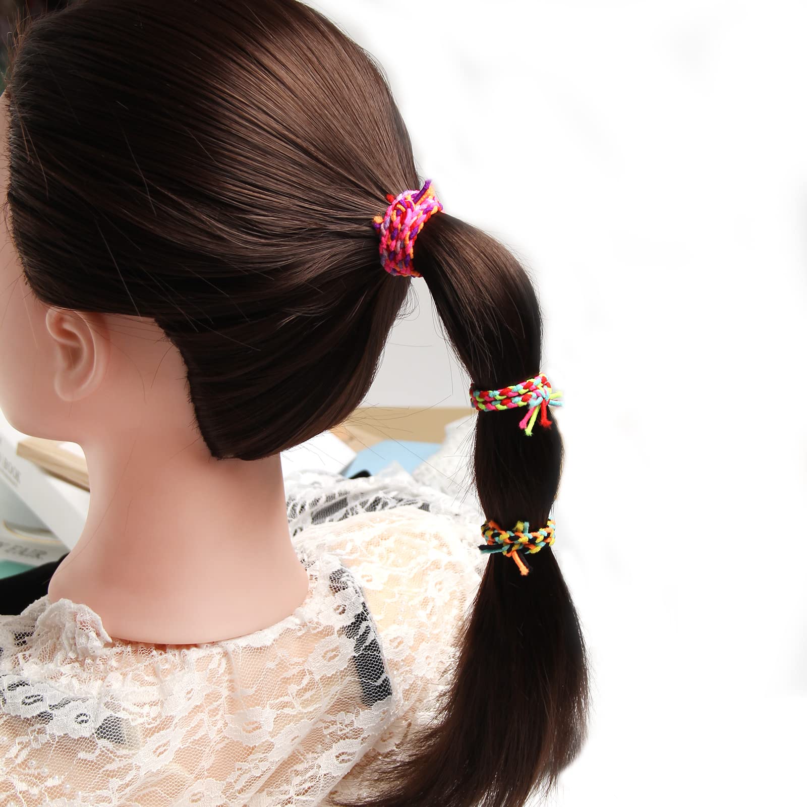 SUSULU bandes élastiques cheveux multicolores pour style quotidien sans effort.