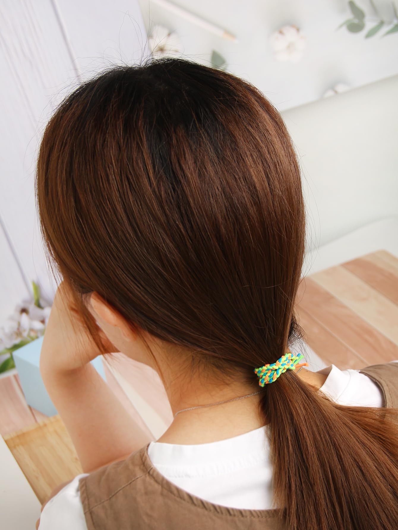 SUSULU élastique 4 mm diamètre 1,8 pouces idéal pour cheveux moyens à épais.