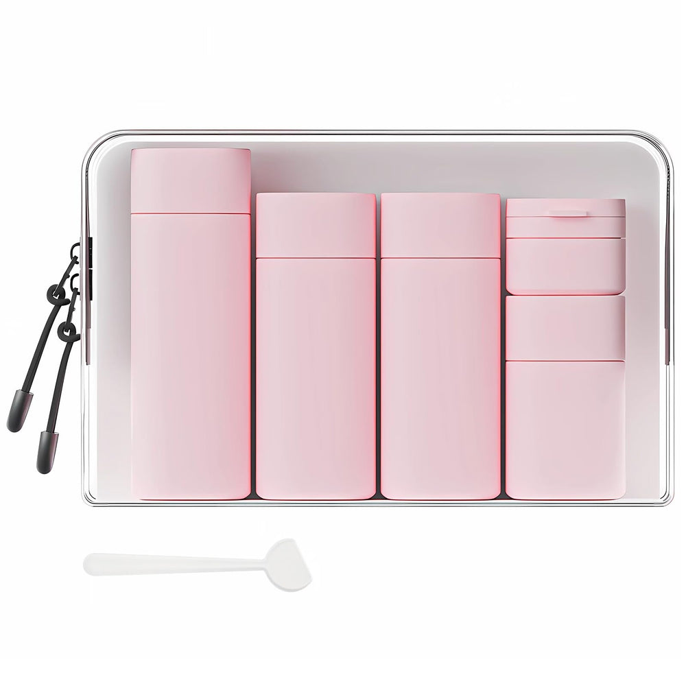 Bouteilles Suteng en silicone rose 100 ml pour shampoing et lotion, pratique et compact.