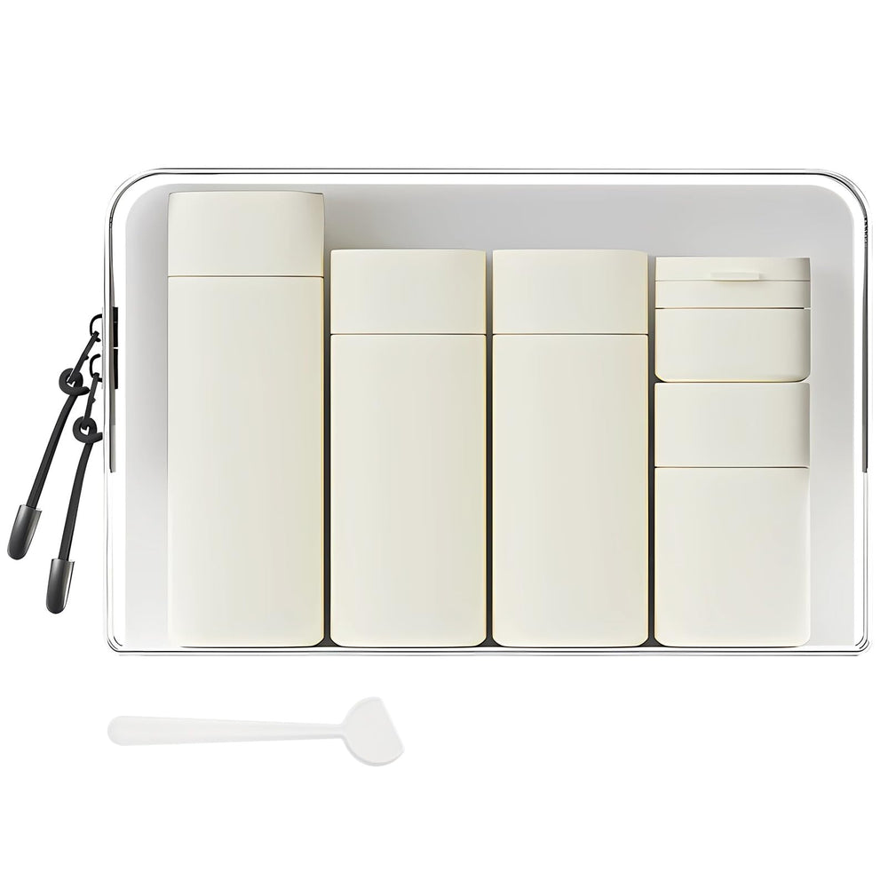 Suteng trousse voyage transparente montrant l’espace d’organisation.