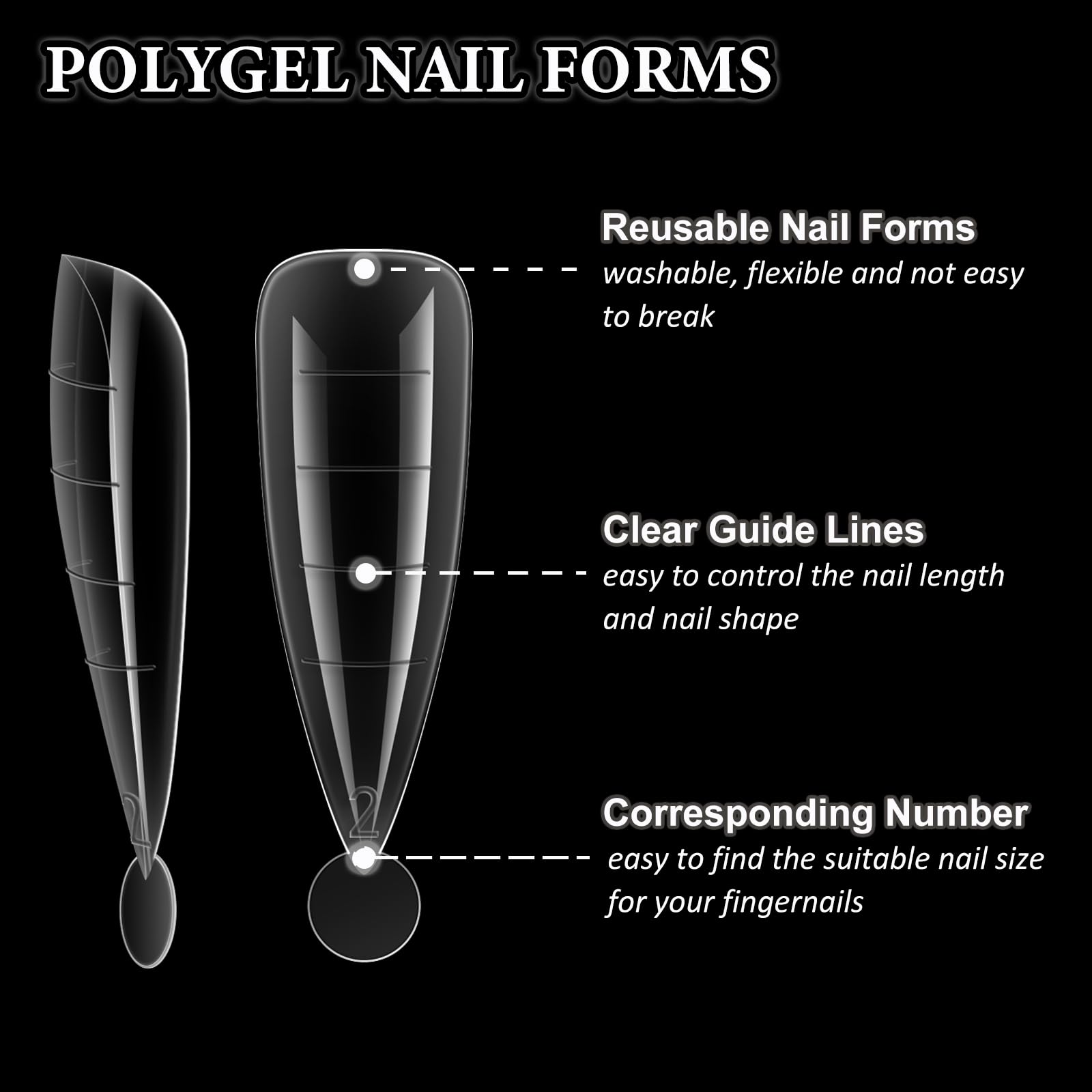 SUTOKAKA clips ongles 6 pièces pour maintenir les formes lors du durcissement.