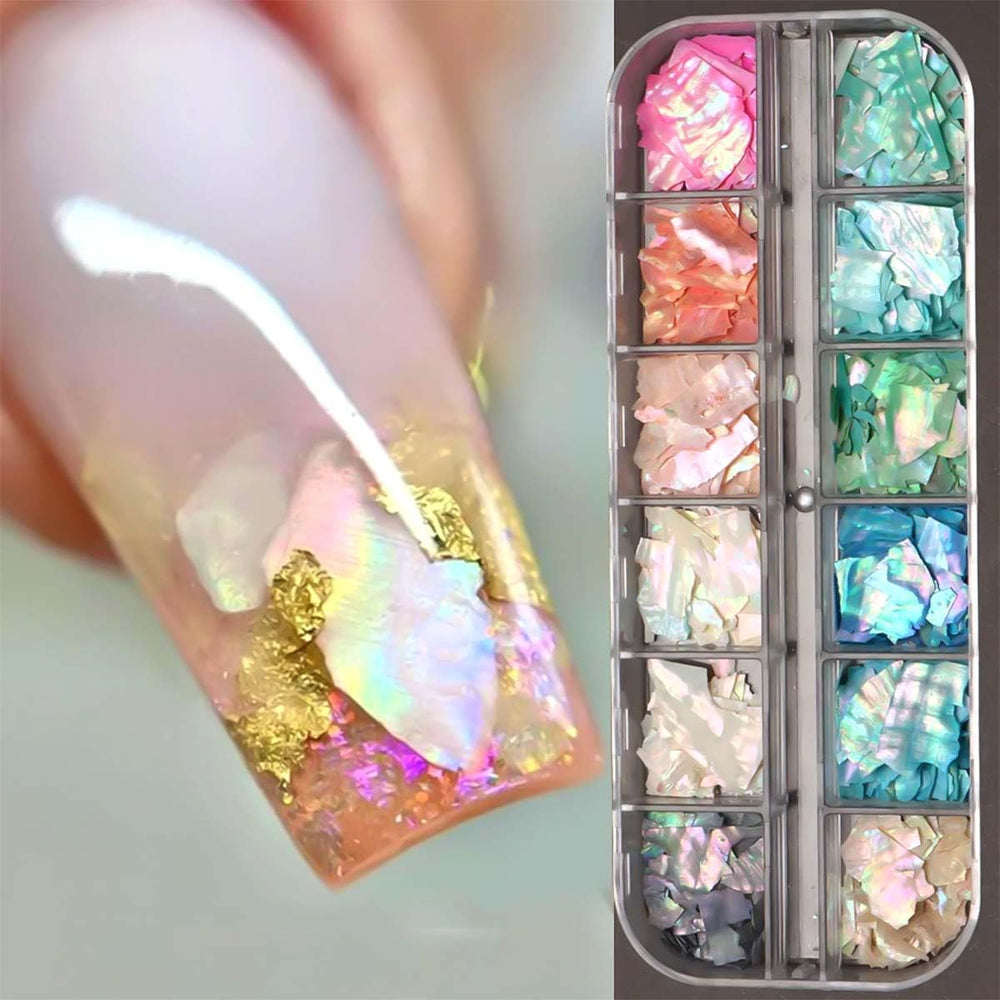 SUTOZMIWE Aurora paillettes holographiques brillantes pour un effet irisé sur les ongles.