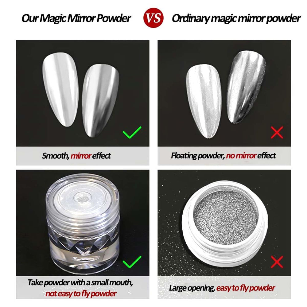 Kit complet SUTOZMIWE pour divers effets chrome et nail art.