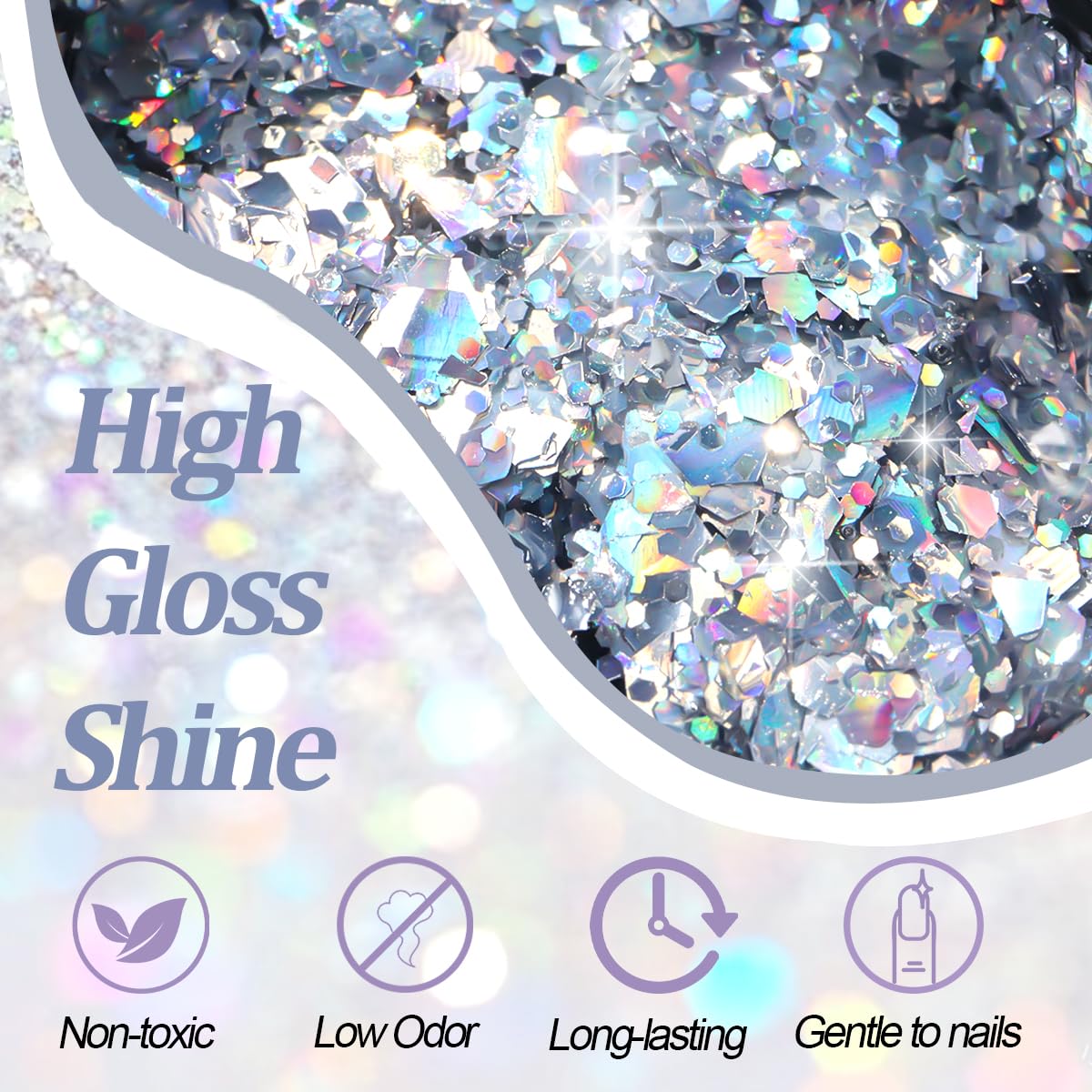 SUTOZMIWE Renforcement gel pour une finition lisse sur les ongles.