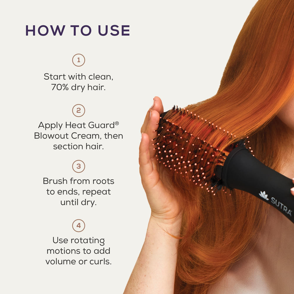 SUTRA IR : brosse infrarouge 2 pouces avec technologie ionique pour cheveux contrôlés.