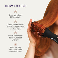 SUTRA IR : brosse infrarouge 2 pouces avec technologie ionique pour cheveux contrôlés.