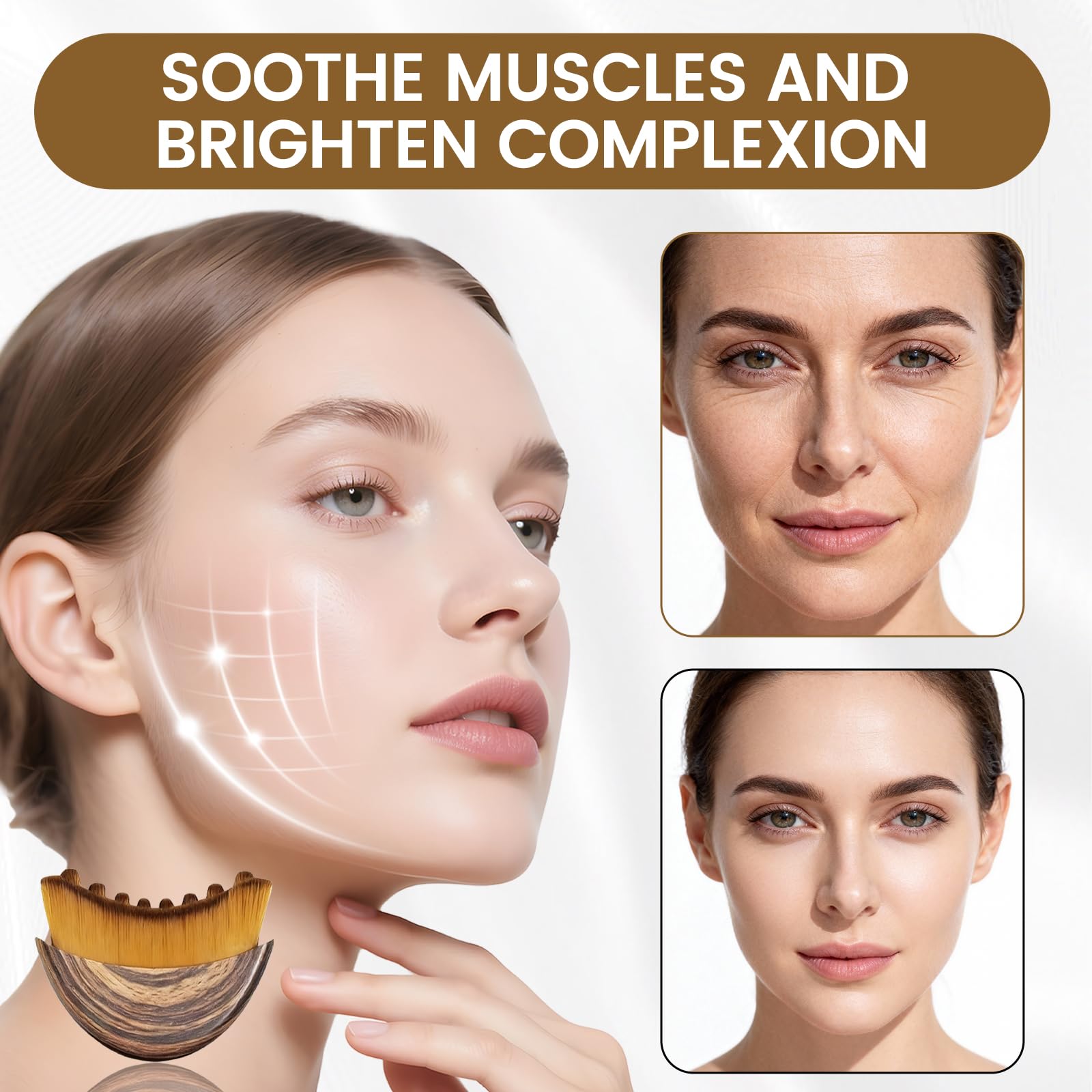 Sutrtcosg brosse visage, absorption améliorée des sérums grâce à des poils souples.