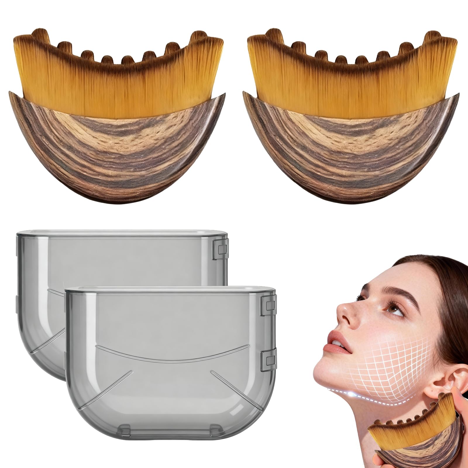 Sutrtcosg Brosse Contour lymphatique visage, sculptant légèrement le contour.