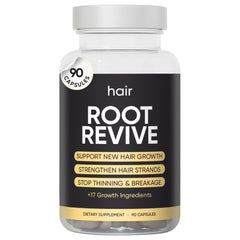 SUUDUUL Root Revive bouteille de gélules; soutien potentiel pour cheveux plus épais.