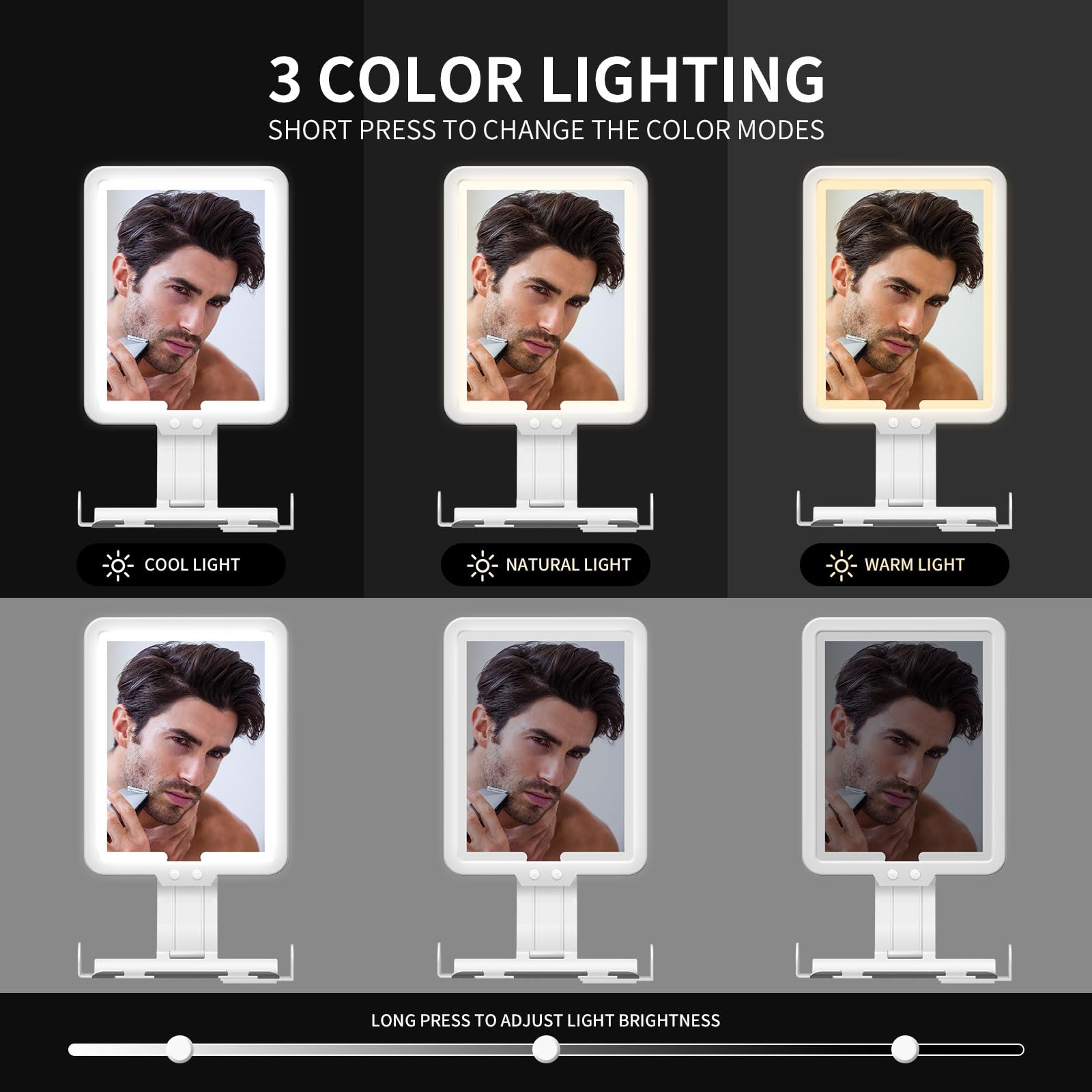 Éclairage triple couleur Suupvaor pour rasage et maquillage