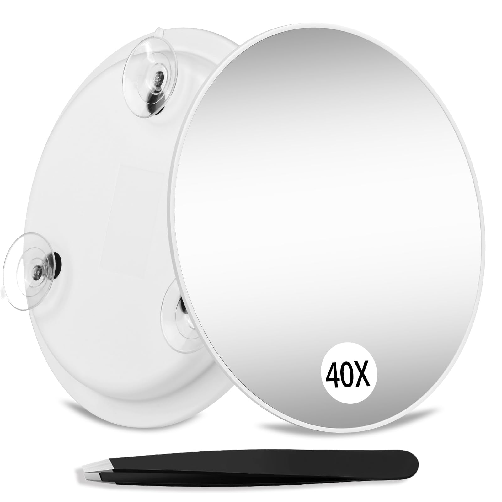 Miroir Suupvaor avec ventouses 40x pour un maquillage précis et minutieux.
