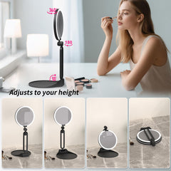 Éclairage triple couleurs du Miroir Suupvaor adaptée au maquillage.
