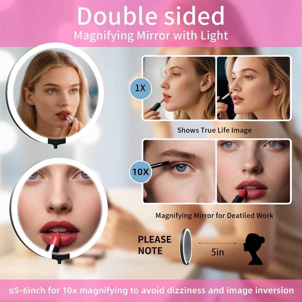 Miroir Suupvaor avec rotation à 360° et design pliable pour voyage