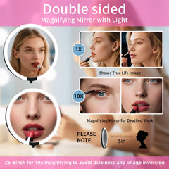 Miroir Suupvaor avec rotation à 360° et design pliable pour voyage