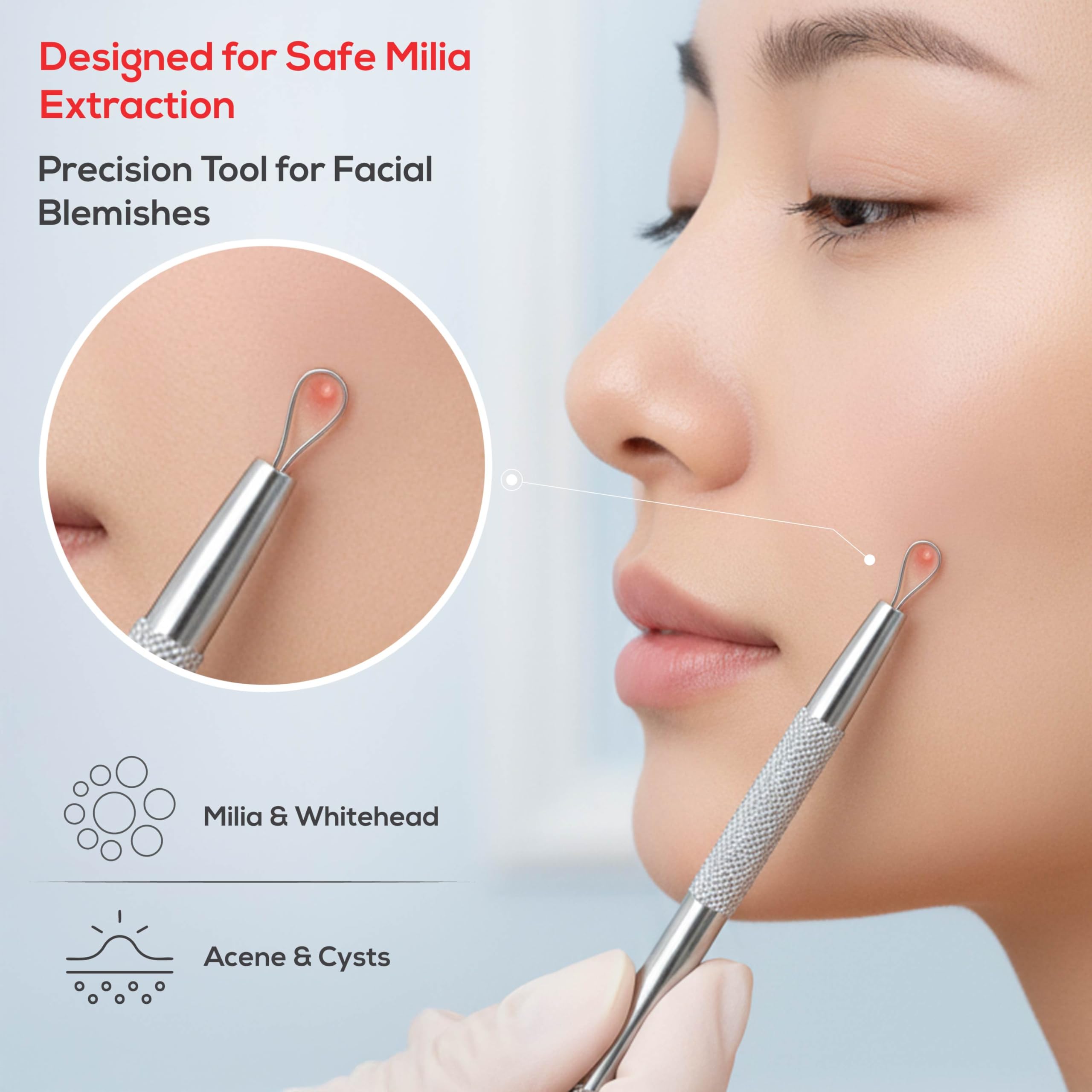 Outil d’extraction des comedons Suvorna pour boutons et imperfections