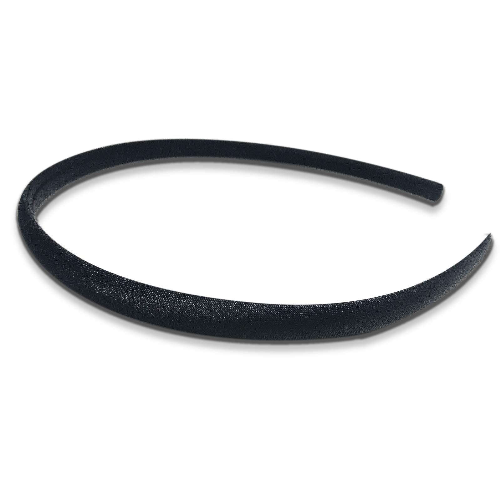 Emballage pratique de 20 serre-têtes satin noir Suyegirl, idéal comme cadeau.