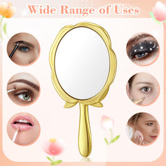 Miroir portatif Suzile rose doré sur la coiffeuse