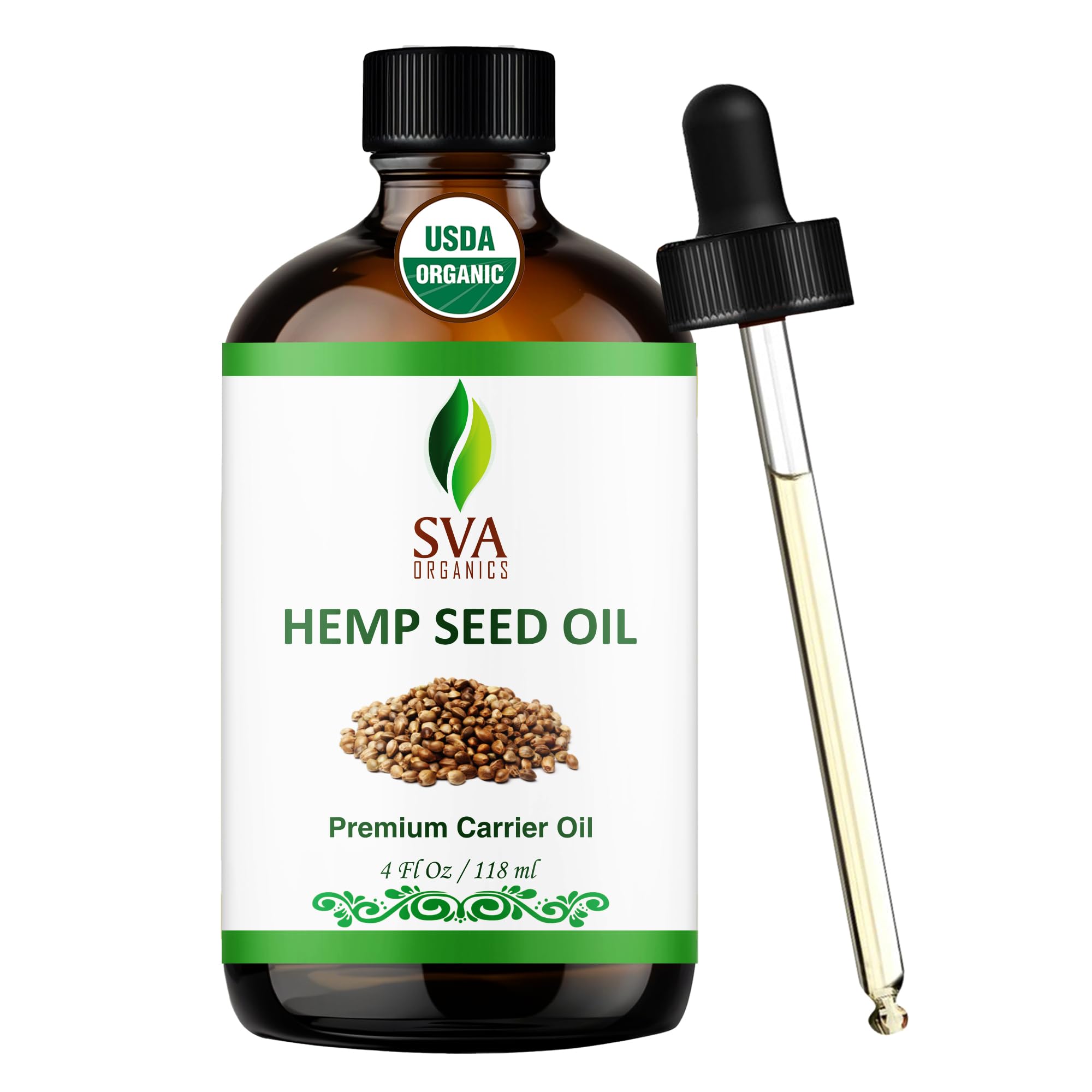 SVA ORGANICS Huile de chanvre en flacon avec pipette prêt à usage et application précise.