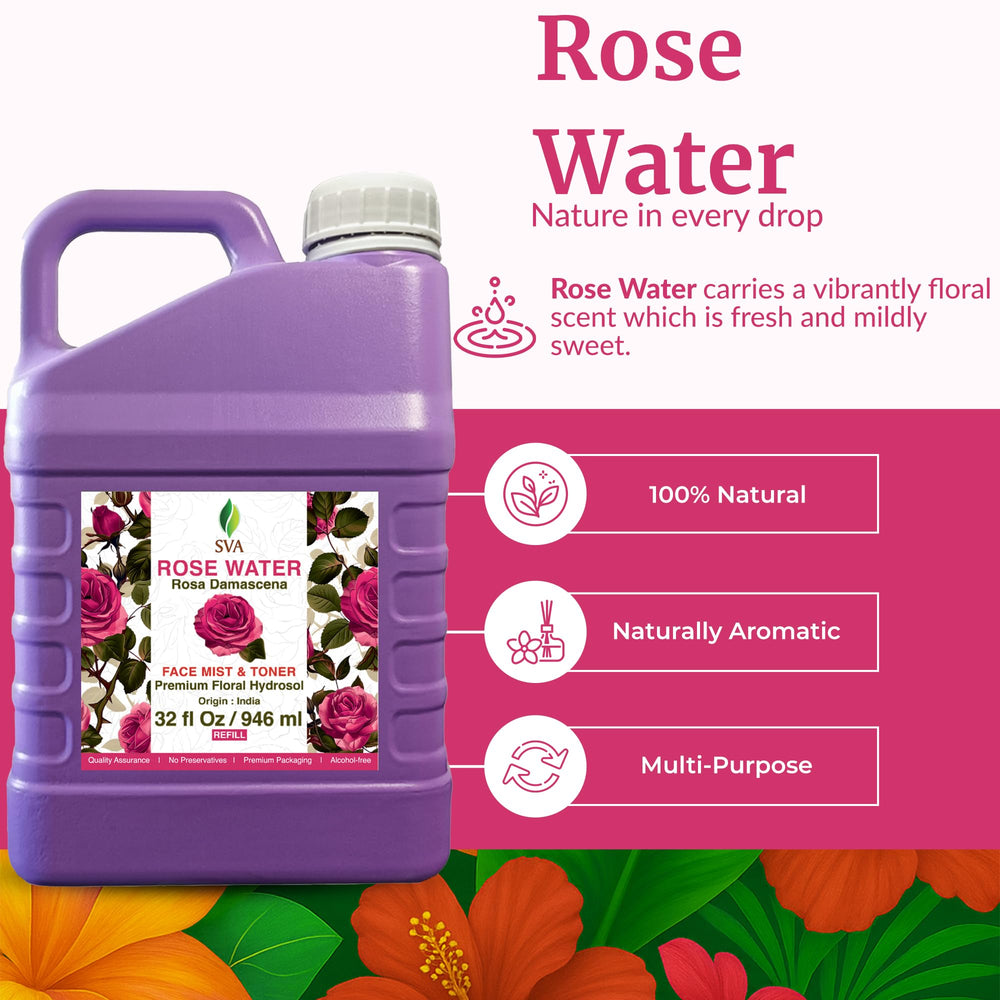 Eau de rose SVA — application-peau-cheveux, hydrate sans effort et laisse un doux parfum.