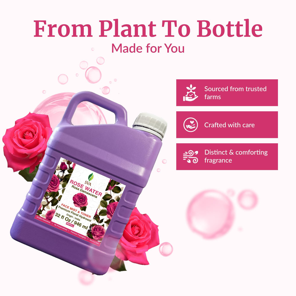Eau de rose SVA — aromatherapie ambiance florale apaisante pour intérieur.