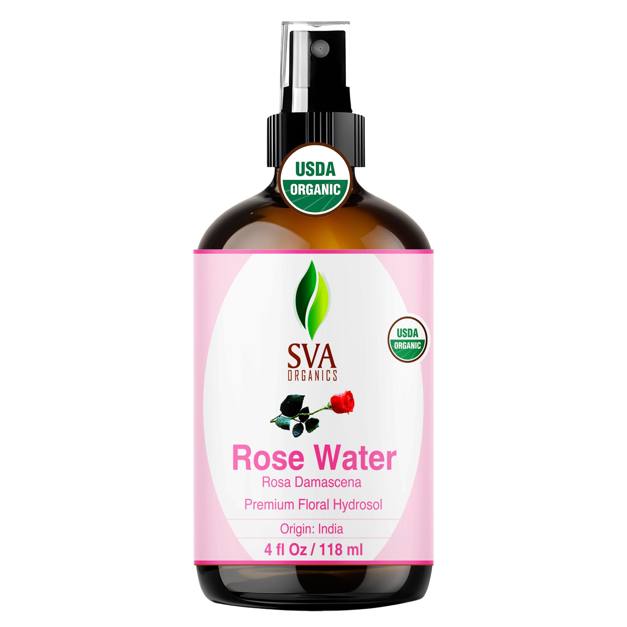SVA ORGANICS Eau de Rose bouteille spray pour application rapide sur peau et cheveux