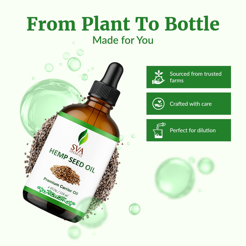 Texture légère de l'huile de chanvre, absorption facilitée par SVA ORGANICS.