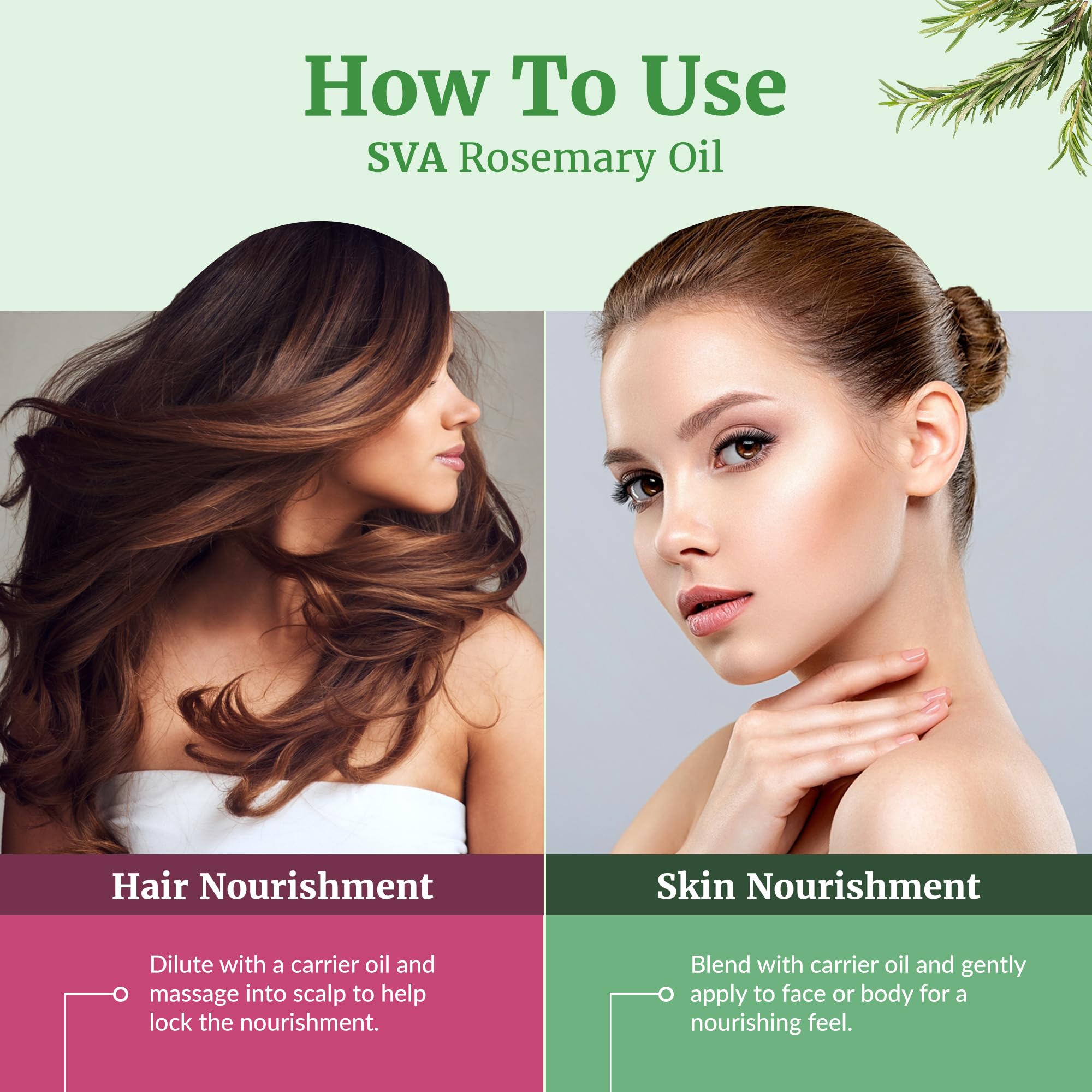 Soin peau: romarin SVA ORGANICS ajouté à une crème ou lotion pour enrichir le soin.