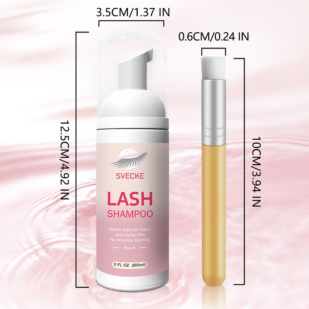 SVECKE Lash Shampoo Kit: application douce qui facilite le nettoyage des cils et paupières