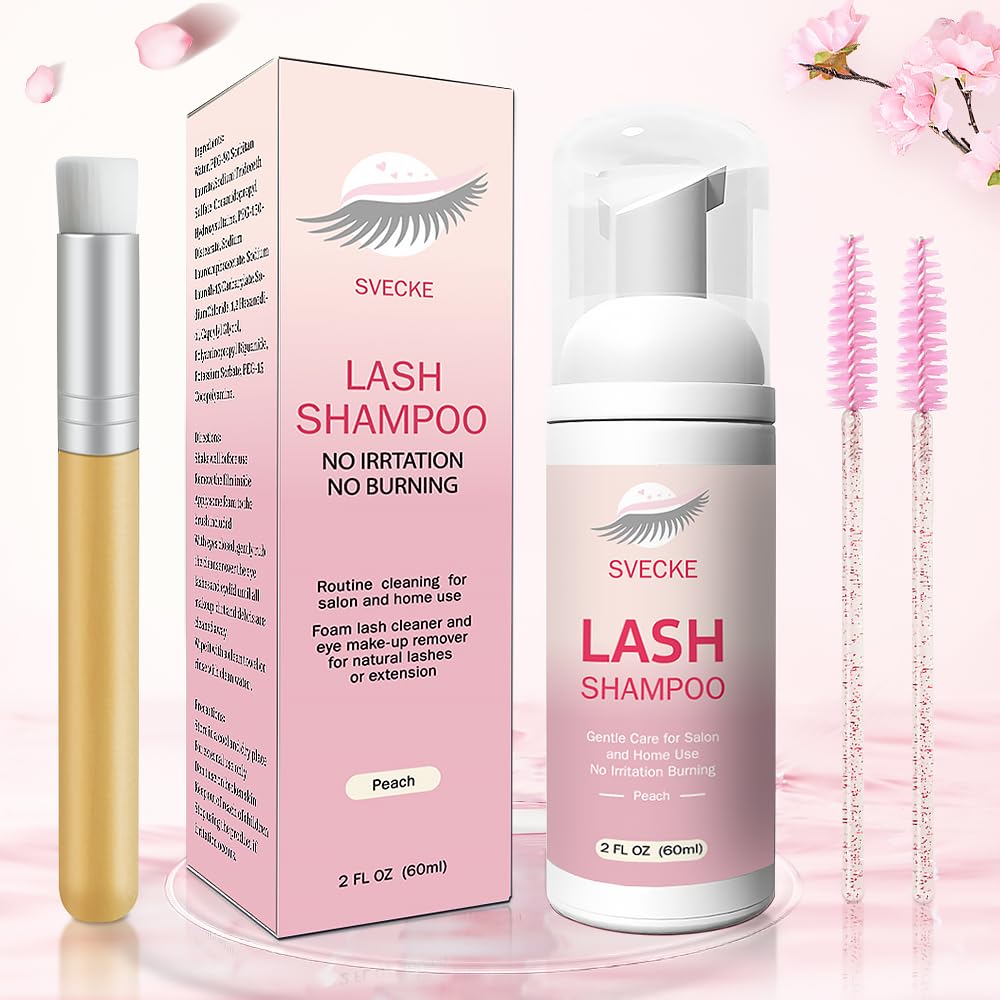 SVECKE Lash Shampoo Kit: usage quotidien simple, idéal pour entretiens réguliers