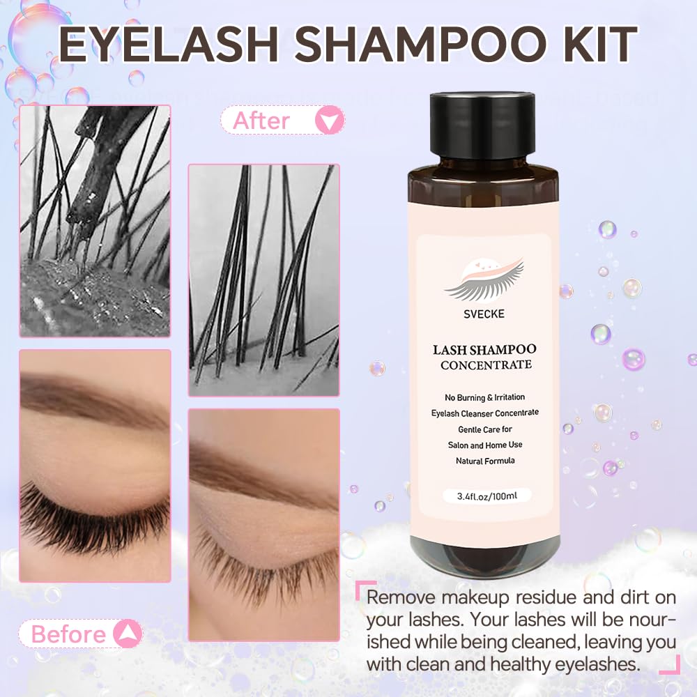 SVECKE routine nettoyage cils extension efficace