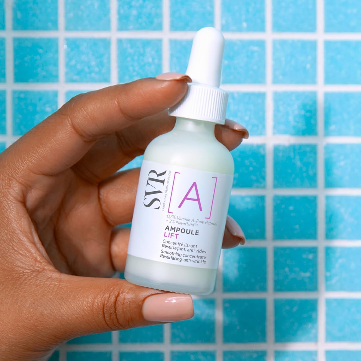 SVR A Concentrate contient vitamine A, activité anti-âge potentielle.