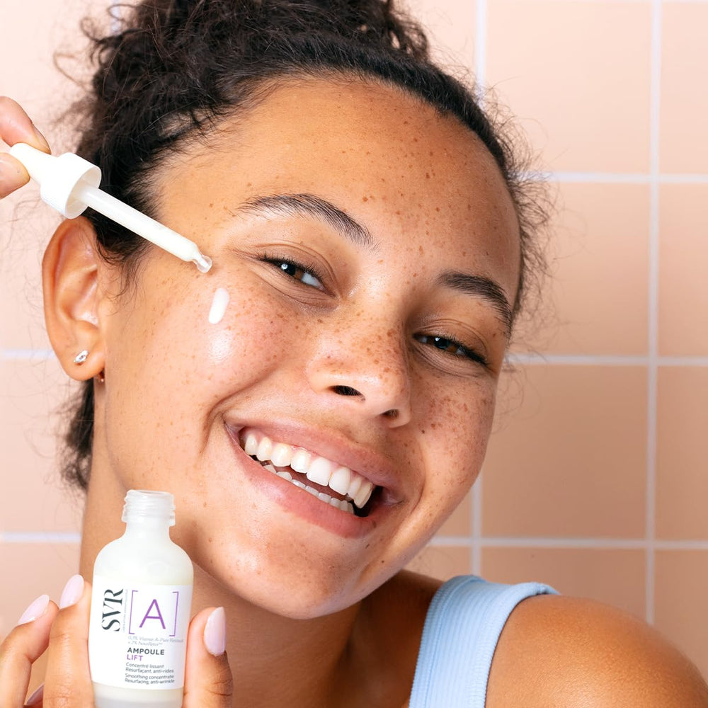 SVR A Concentrate avec rétinol encapsulé, flacon élégant pour soin nocturne.