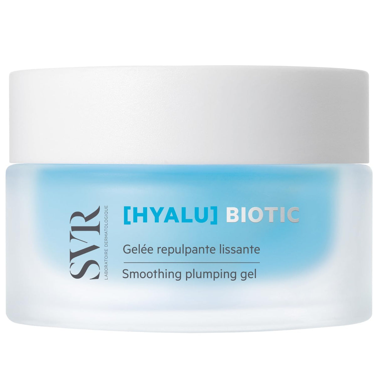 SVR HYALU Biotic – bouteille de gel hydratant pour peau normale à grasse.