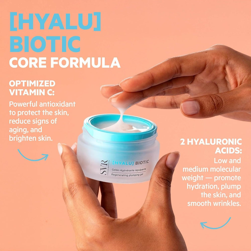 SVR HYALU Biotic – texture fraîche et non collante prête à l'application.