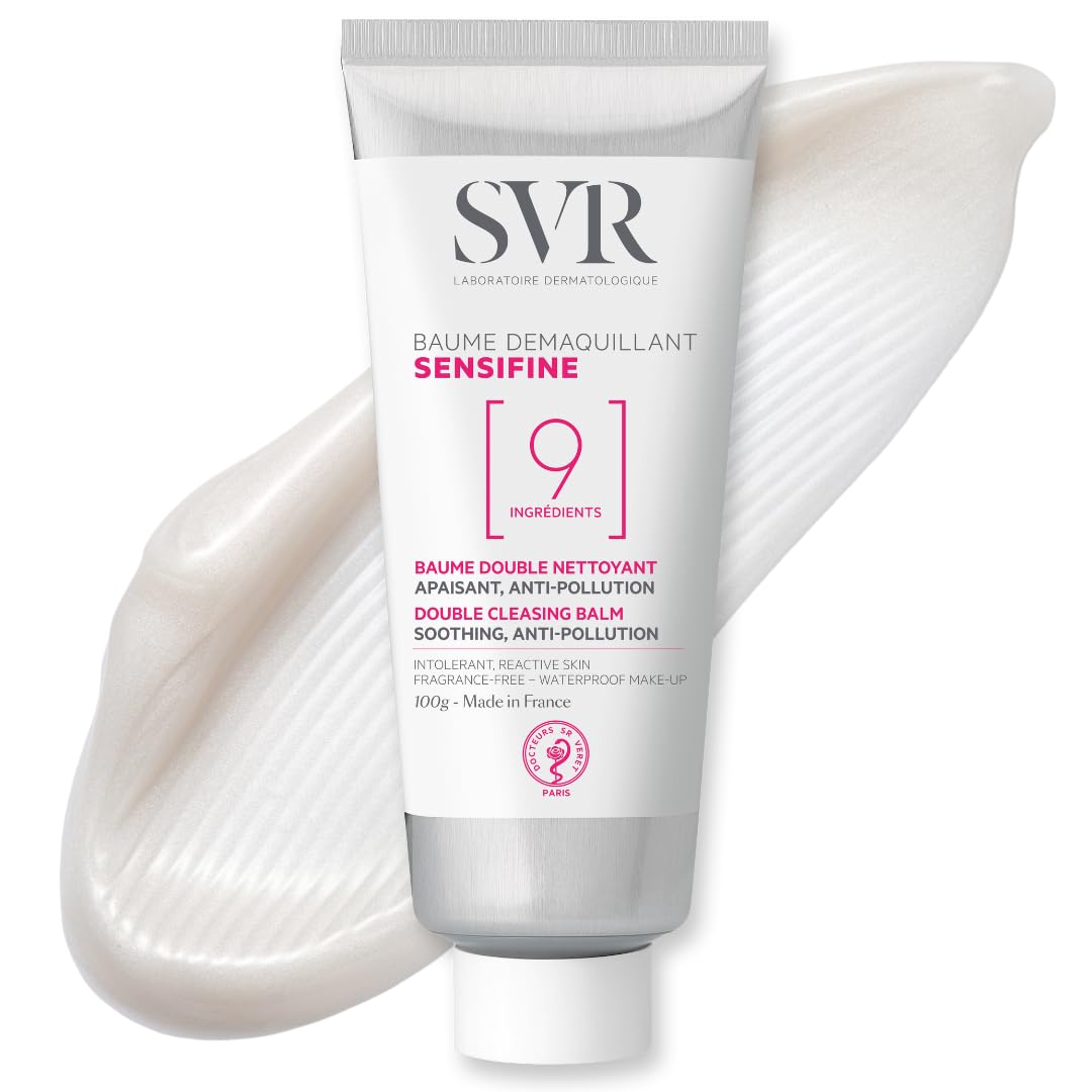 SVR Sensifine Balm démaquillant huile pour peau sensible, douceur en action.