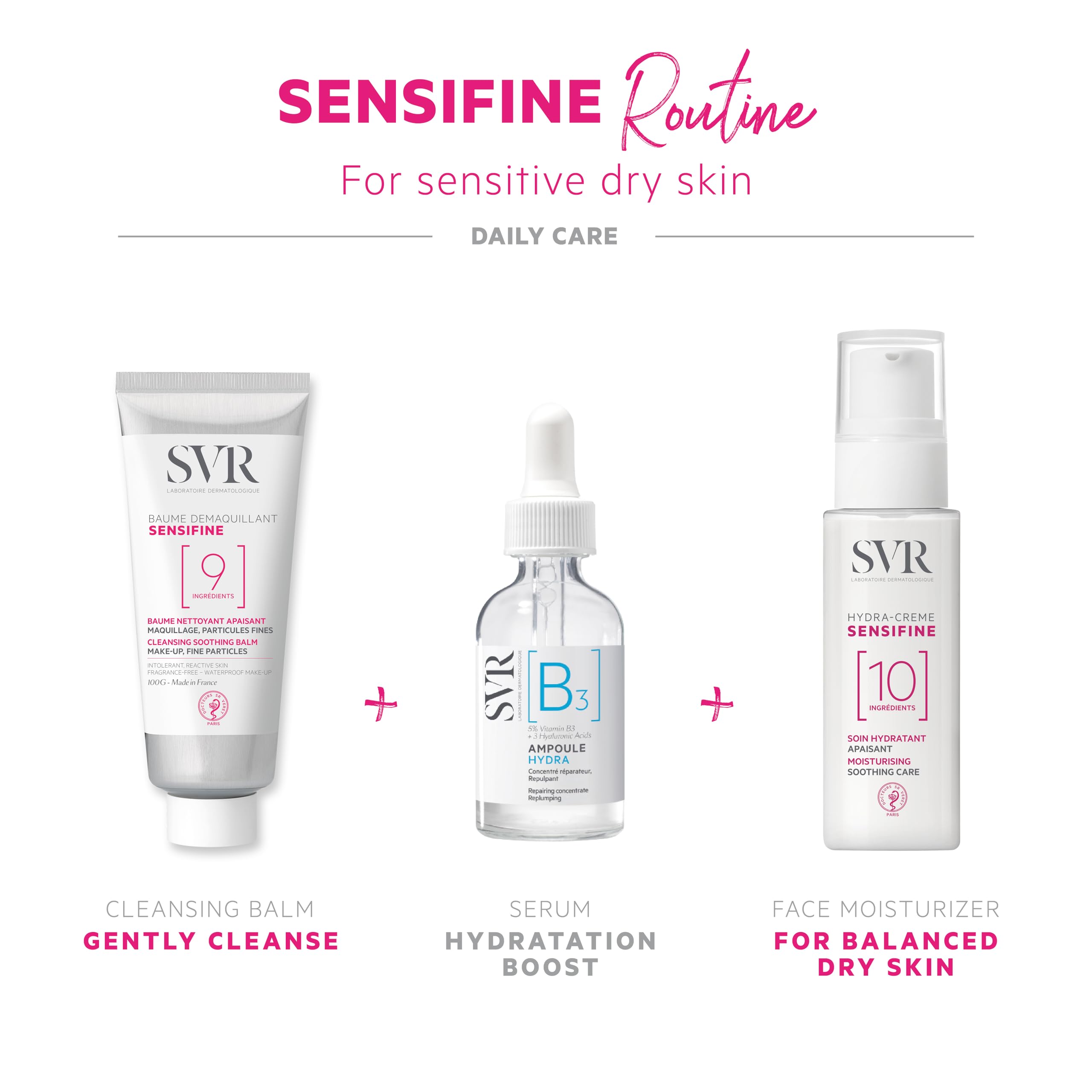 SVR Sensifine Hydra crème utilisation quotidienne pour hydratation 24h.