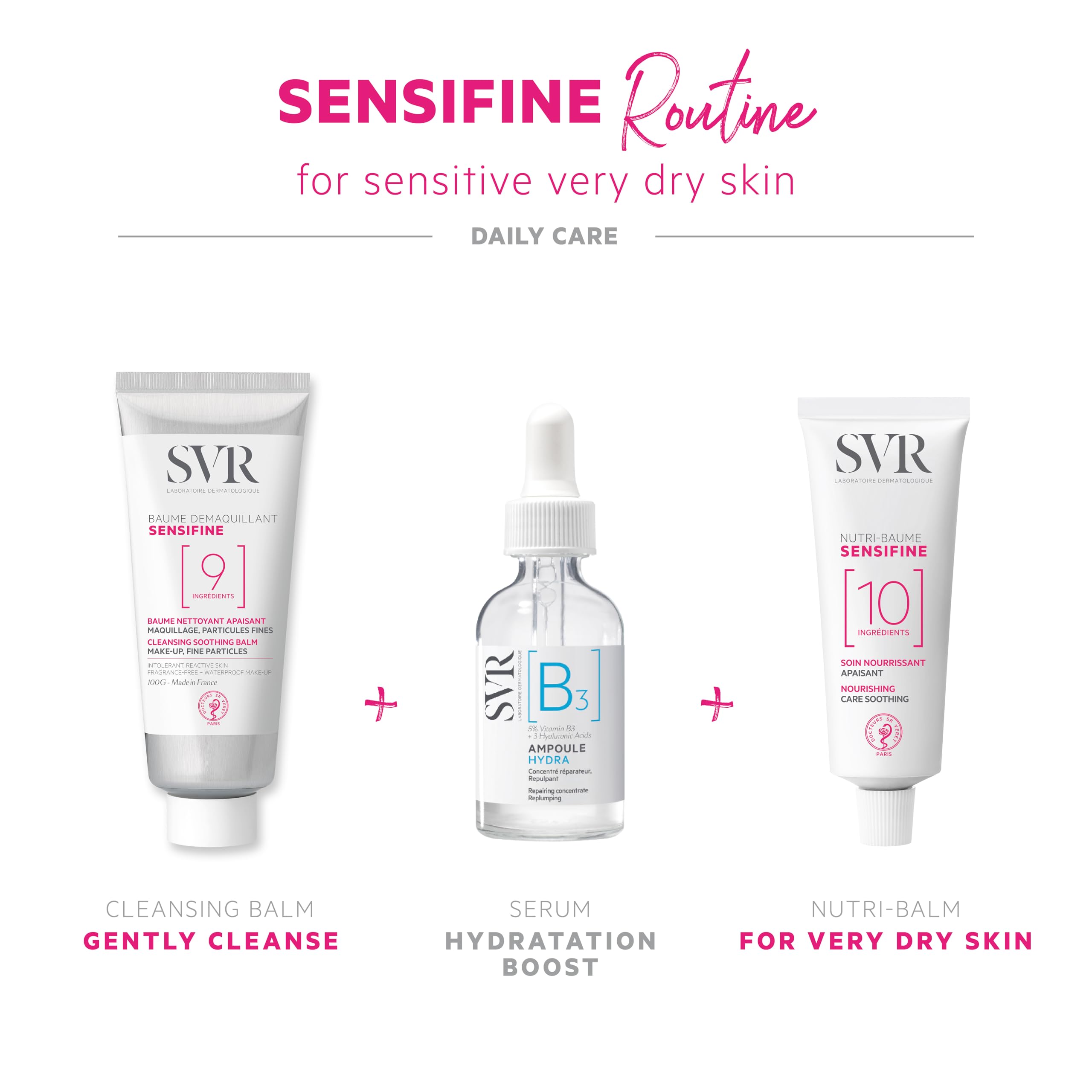 SVR Sensifine Nutri Balm utilisation quotidienne facile et rapide.