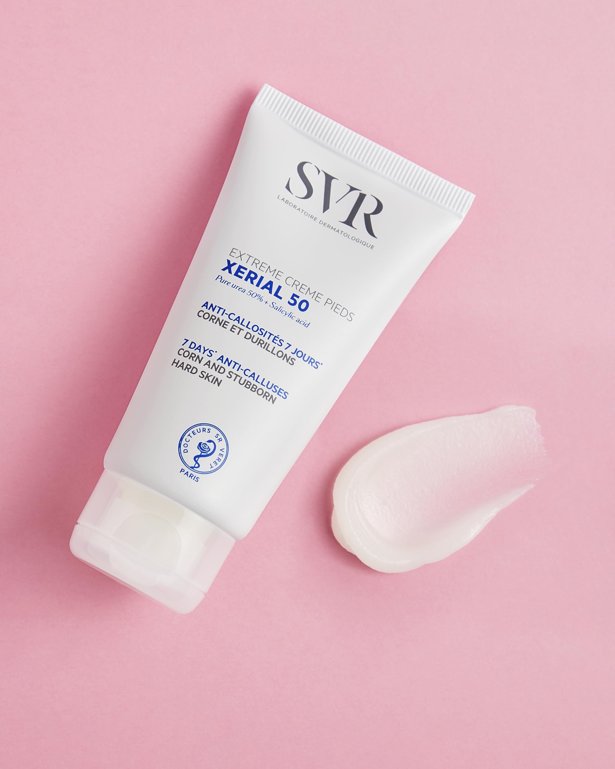 SVR Xerial 50 Gel Pied — Application rapide pour pieds secs.