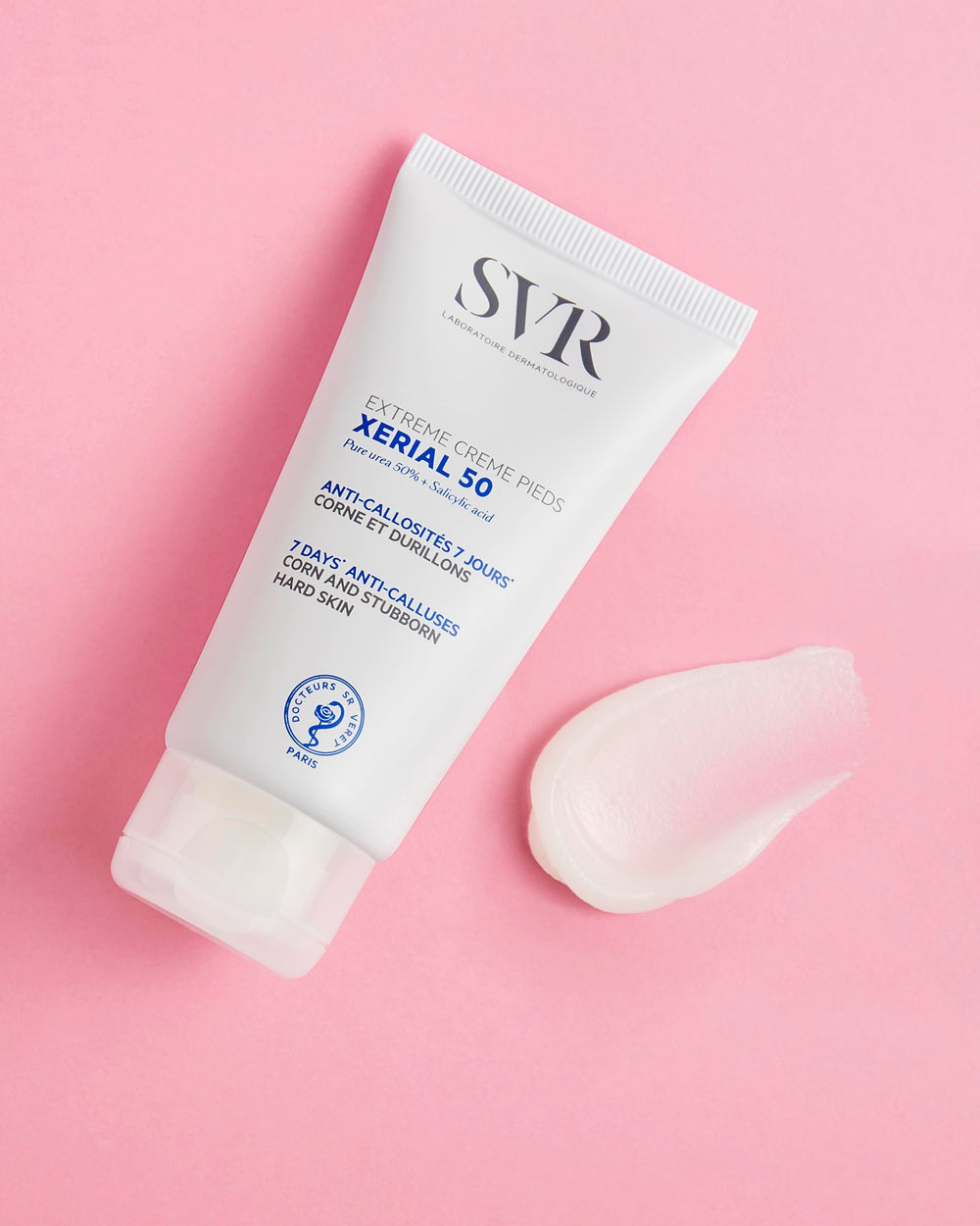SVR Xerial 50 Gel Pied — Application rapide pour pieds secs.