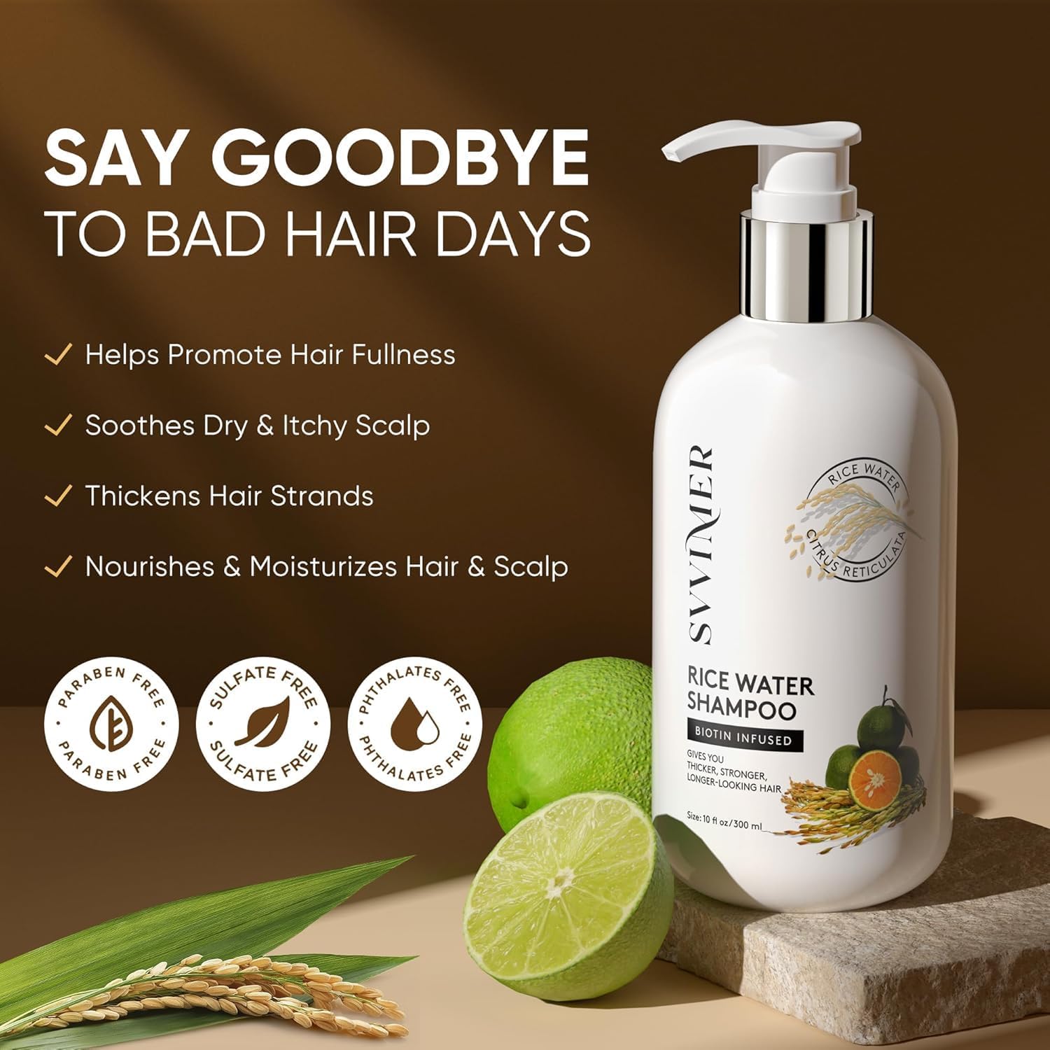 Creamy lather forms as you massage the scalp with Svvimer shampoo.