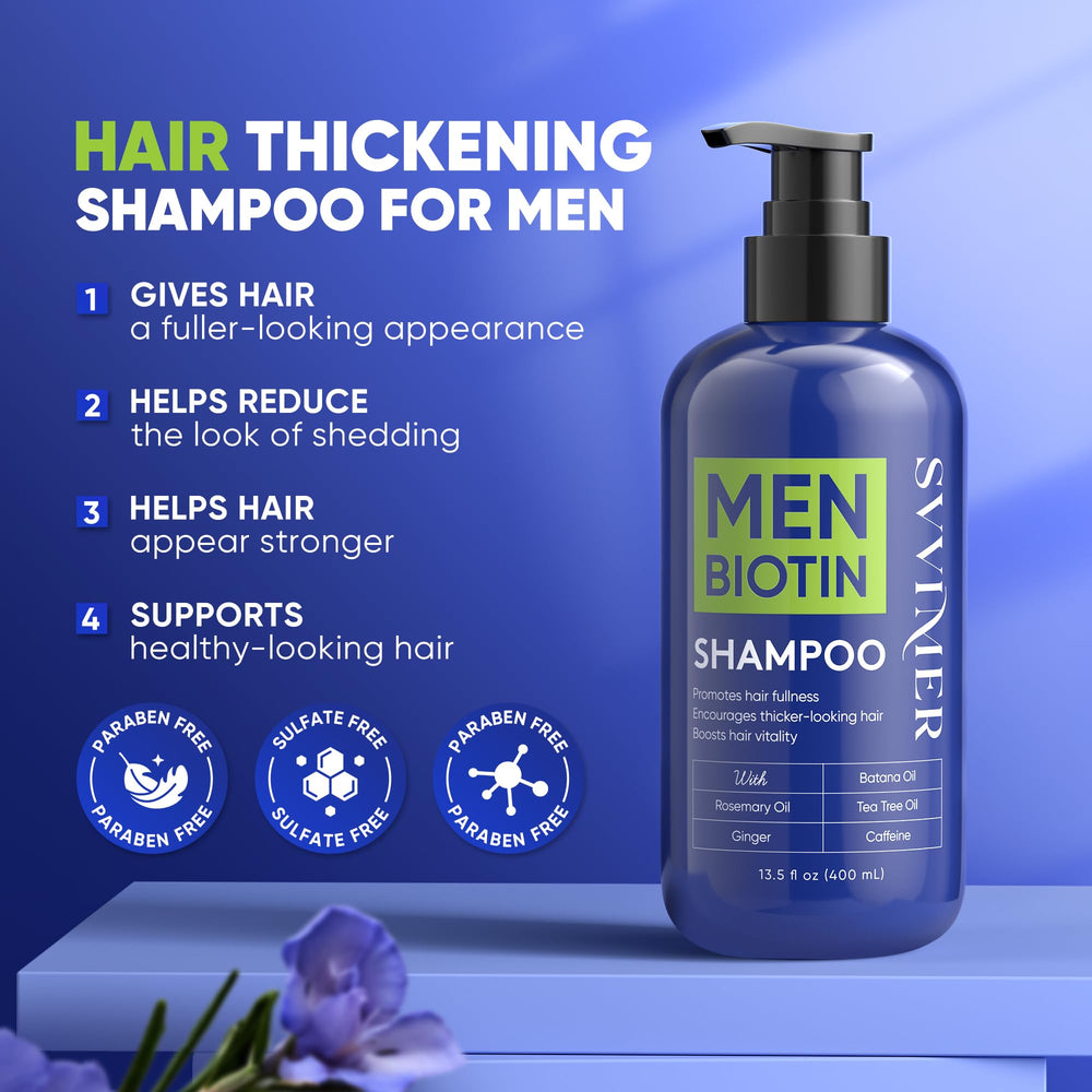 Svvimer Shampooing Caféine Romarin Arbre-a-the pour cuir chevelu revitalisé.