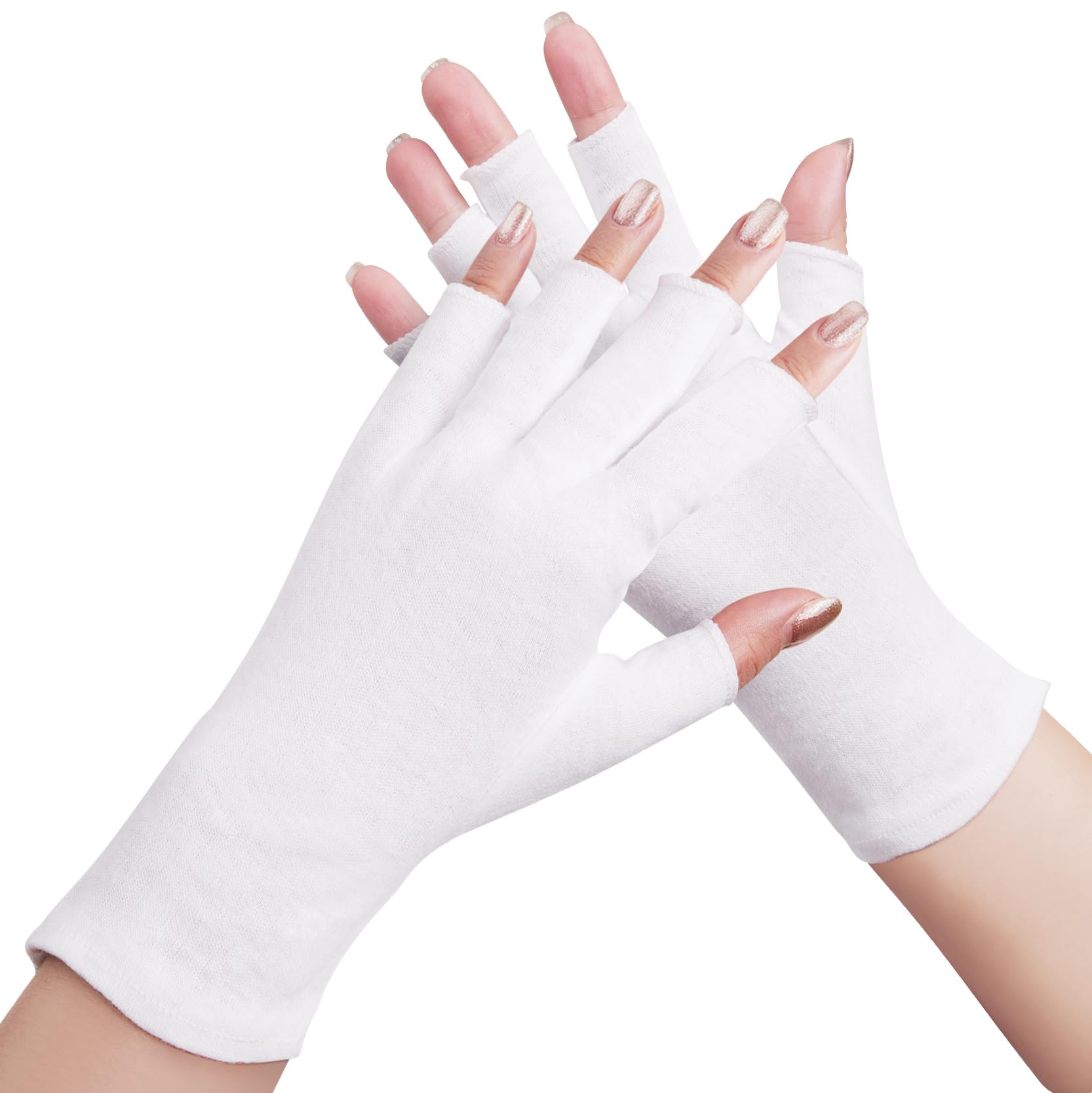 Gants SWAKER en coton blanc design sans doigts pratique sur écran