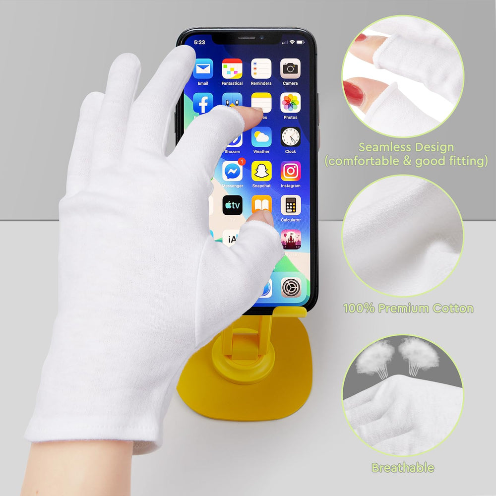 Confort premium en coton pour une douceur durable des mains.