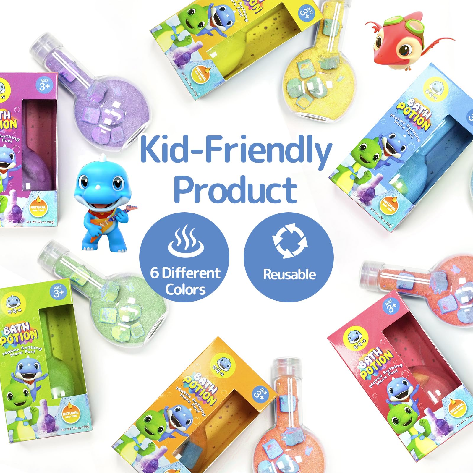 SWCANDY activité-science-bain adaptée aux enfants de 4 à 8 ans.