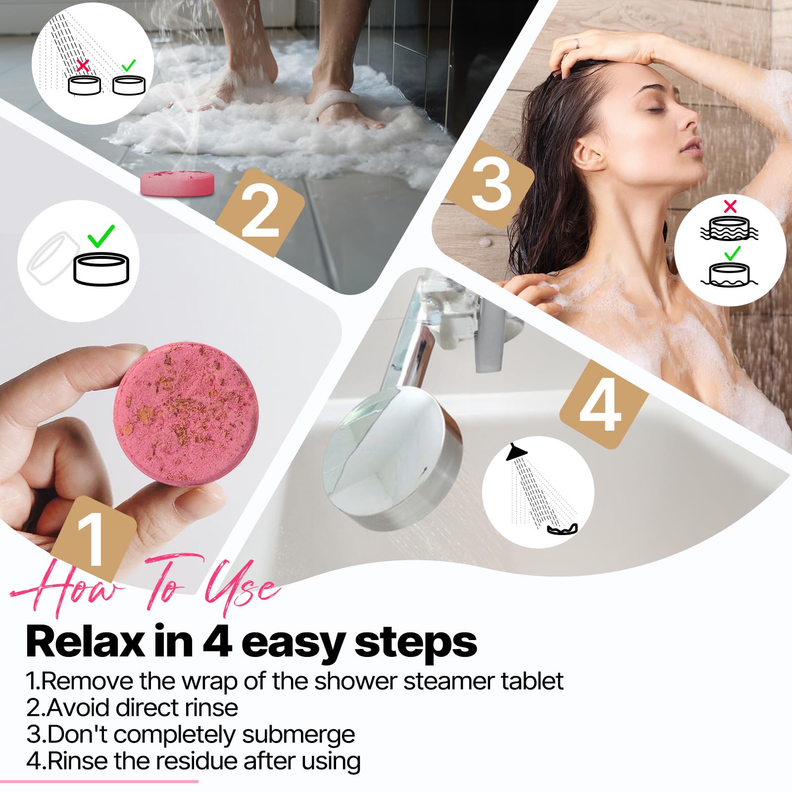 SWCANDY bombe douche Jasmin Santal, relaxation immersive à domicile