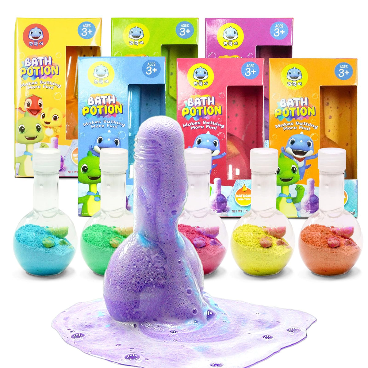 SWCANDY potions-bain ensemble de 6 bombes colorées pour bain ludique.