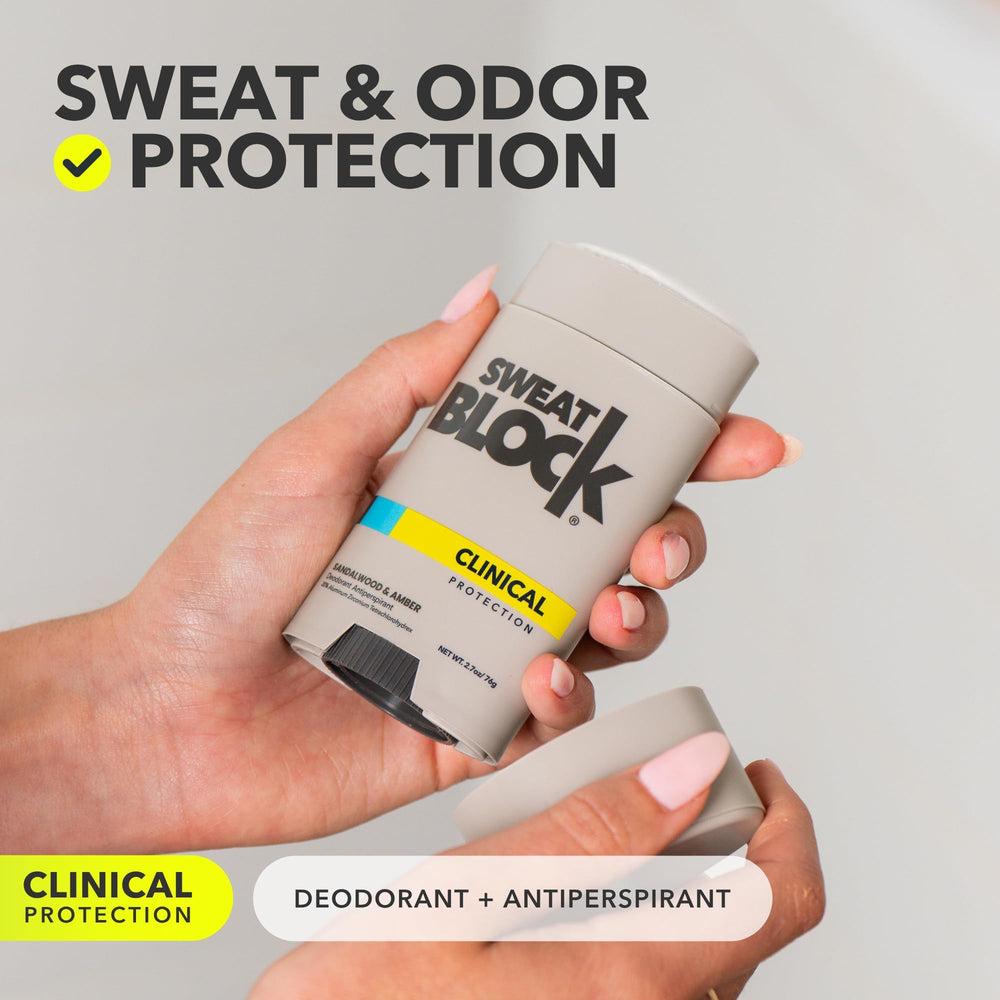 SweatBlock-baton-deodorant-santal-ambre, application pratique et ciblee.