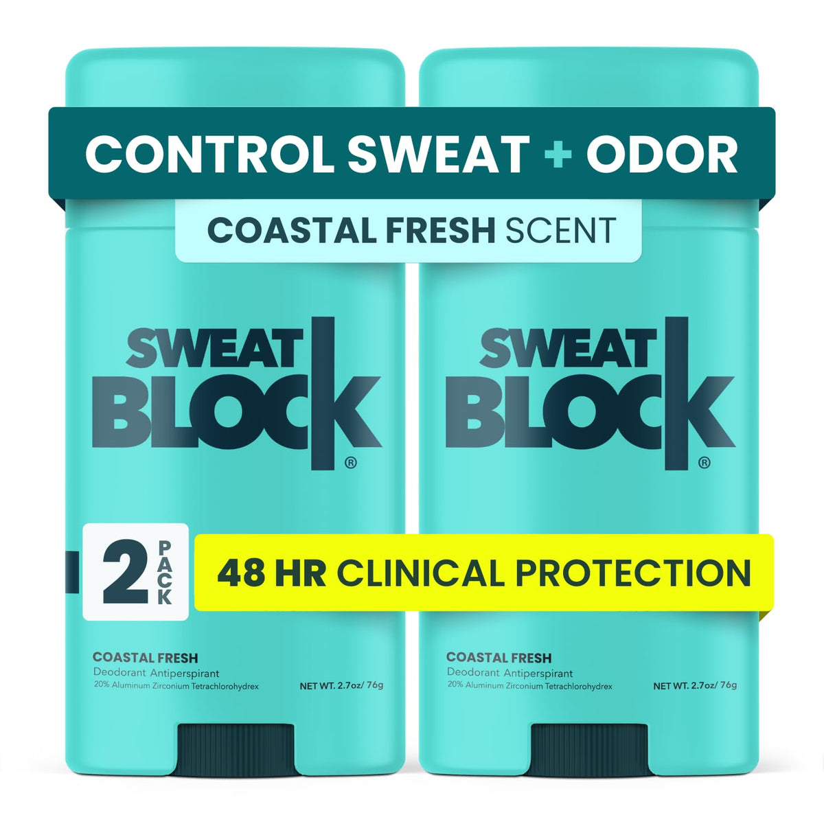 SweatBlock Déodorant Clinique Bouteille – parfum frais cotier et protection durable.
